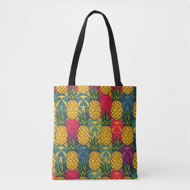 Bolso De Tela Patrón de Piña  (Anverso)