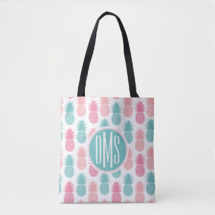 Bolso De Tela Patrón de piña de época Monograma