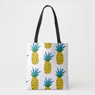 Bolso De Tela Patrón de piñas amarillas