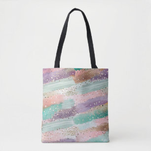 Bolso De Tela Patrón de pincel diagonal vibrante (2)
