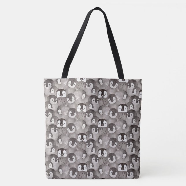 Bolso De Tela Patrón de pingüino de bebé (Anverso)