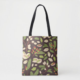 Bolso De Tela Patrón de pistachos sin soldadura con nueces, conc
