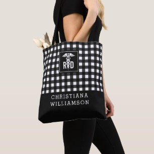 Bolso De Tela Patrón de platillos de dietista registrado de RD p