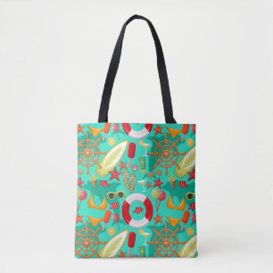 Bolso De Tela patrón de playa de verano de vacaciones