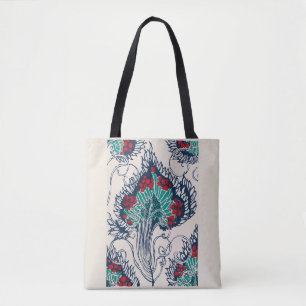 Bolso De Tela Patrón de pochoo botánico en Art Nouveau