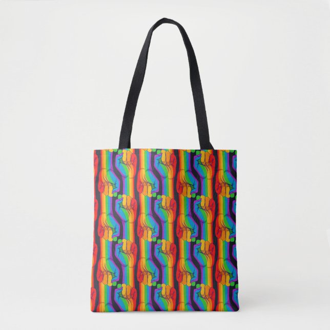 Bolso De Tela Patrón de puño arco iris (Anverso)