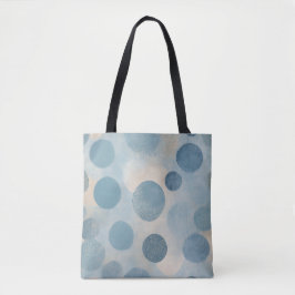 Bolso De Tela Patrón de punto azul escandinavo