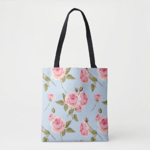Bolso De Tela Patrón de puntos de polka y rosas