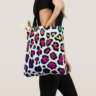 Bolso De Tela Patrón de puntos del leopardo arco iris