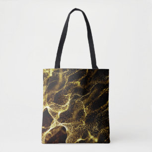 Bolso De Tela Patrón de puntos futuristas. Explosión de onda r