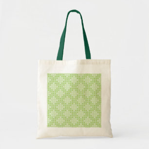 Bolso De Tela Patrón de puntos y óvalos verdes planos
