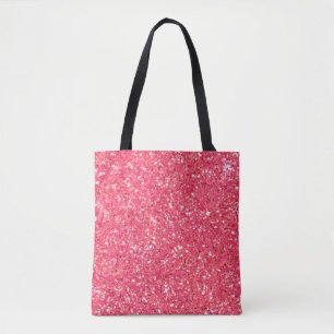 Bolso De Tela Patrón de purpurina brillante rosado, regalo para 