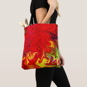 Bolso De Tela Patrón de ráfaga de color energético