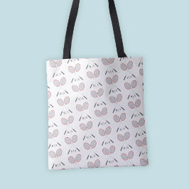 Bolso De Tela Patrón de raqueta de Badminton personalizado Monog