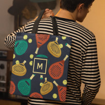 Patrón de raquetas padel con inicial