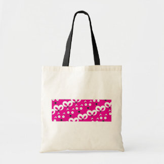 Bolso De Tela Patrón de ratón del gato rosa caliente