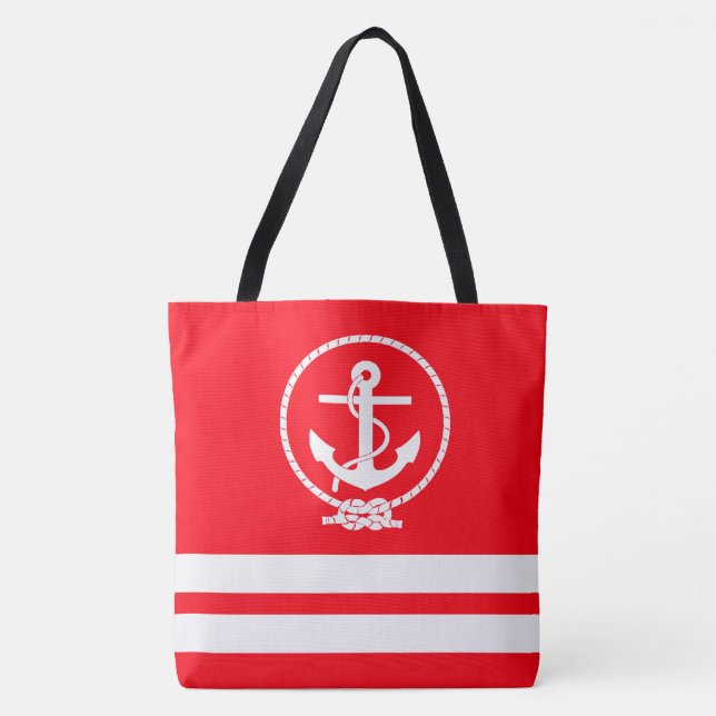 Bolso De Tela Patrón de raya blanca de moda de moda de moda dive (Anverso)