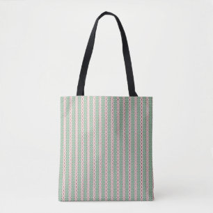 Bolso De Tela Patrón de raya de Navidad boho cottagecore funky