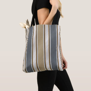 Bolso De Tela Patrón de raya elegante y moderno