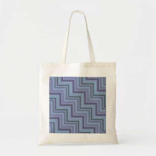 Bolso De Tela Patrón de rayas azules grises
