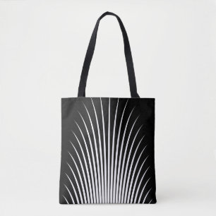 Bolso De Tela Patrón de rayas blancas y negras muy único