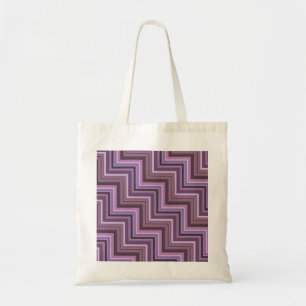 Bolso De Tela Patrón de rayas de malva