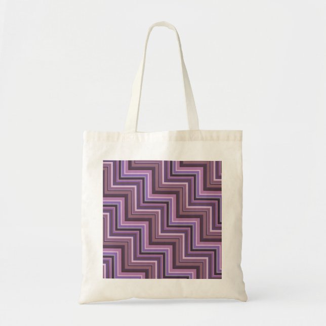 Bolso De Tela Patrón de rayas de malva (Frente)