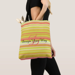 Bolso De Tela Patrón de rayas estrechas y lindas