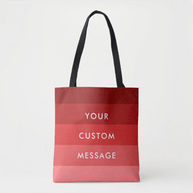 Bolso De Tela Patrón de rayas rojas (Anverso)