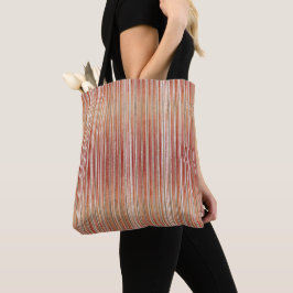 Bolso De Tela Patrón de rayas rojas, beige y blancas