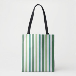 Bolso De Tela Patrón de rayas verdes modernas