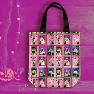 Bolso De Tela Patrón de rehenes de gafas y gatos íntimos