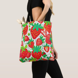 Bolso De Tela Patrón de Remolino de Fresa