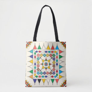Bolso De Tela Patrón de repetición geométrica decorativa inspira