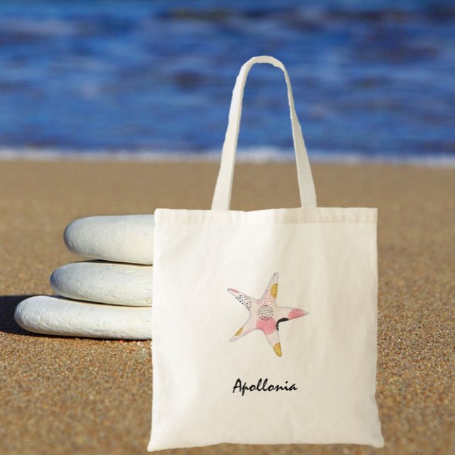 Bolso De Tela Patrón de resumen de bonito Starfish oceánico (Subido por el creador)