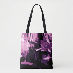 Bolso De Tela Patrón de resumen de camo rosado violeta púrpura a