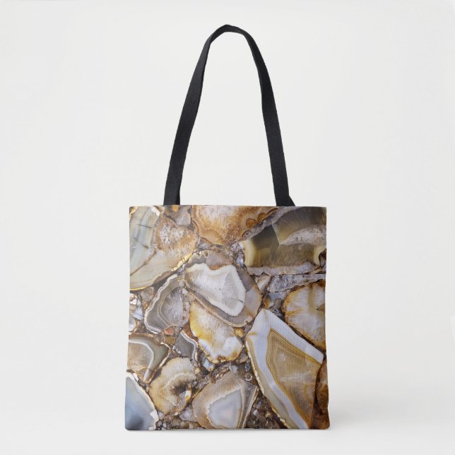 Bolso De Tela Patrón de roca geode (Anverso)