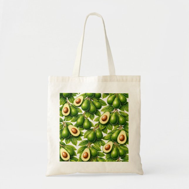 Bolso De Tela Patrón de Rodaja de Aguacate (Frente)