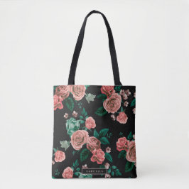 Bolso De Tela Patrón de rosas