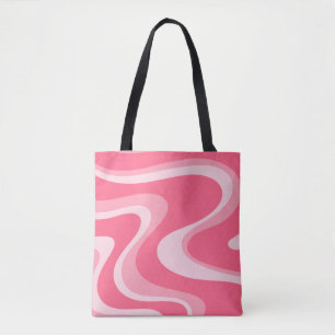 Bolso De Tela Patrón de rotación trippy rosa
