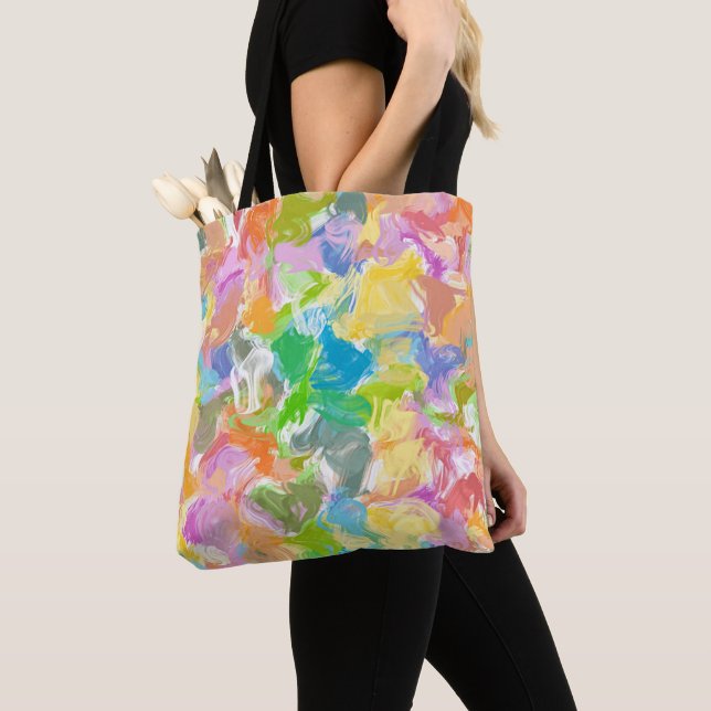 Bolso De Tela Patrón de salpicadura de pintura de verano vibrant (Detalle)