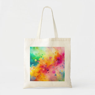 Bolso De Tela Patrón de salpicaduras de acuarela abstracta vibra