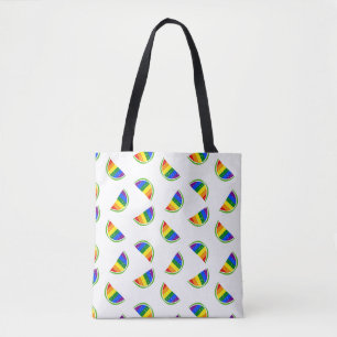 Bolso De Tela Patrón de sandía arco iris