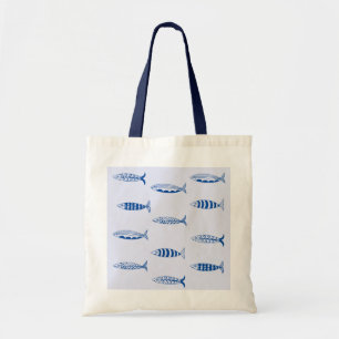 Bolso De Tela Patrón de Sardinas