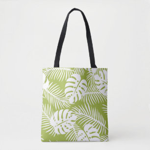 Bolso De Tela Patrón de selva tropical de paleta verde