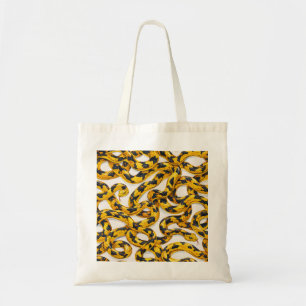 Bolso De Tela Patrón de serpiente amarilla y negra