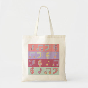 Bolso De Tela patrón de símbolo musical