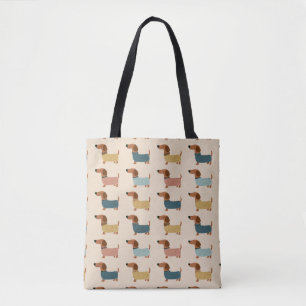 Bolso De Tela Patrón de suéter acogedor para Dachshund