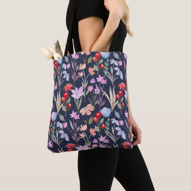 Bolso De Tela Patrón de superficie floral Moda Botánica (Detalle)
