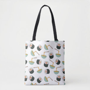 Bolso De Tela Patrón de sushi y fideos